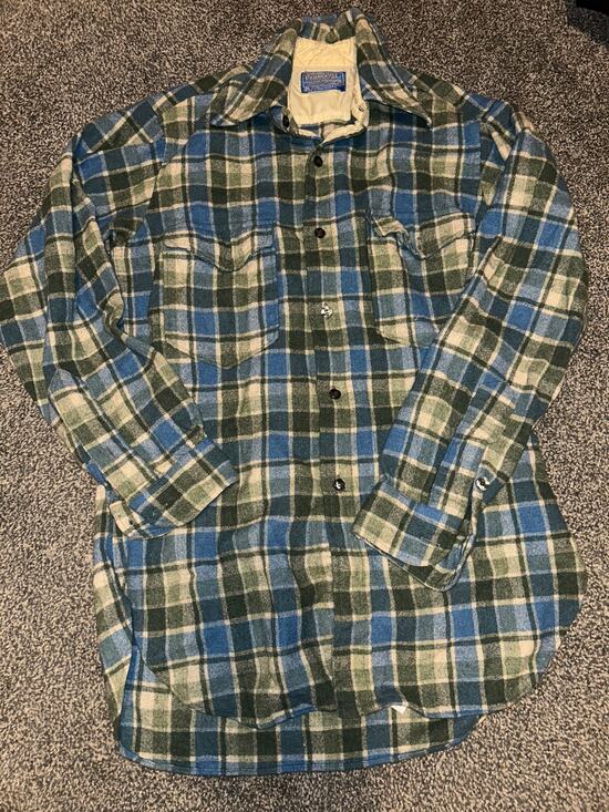 Pendleton Other - Vintage made in USA Pendleton flannel size medium has a small hole blue brown